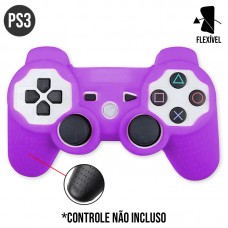 Capa de Silicone para controle PS3 - Roxa